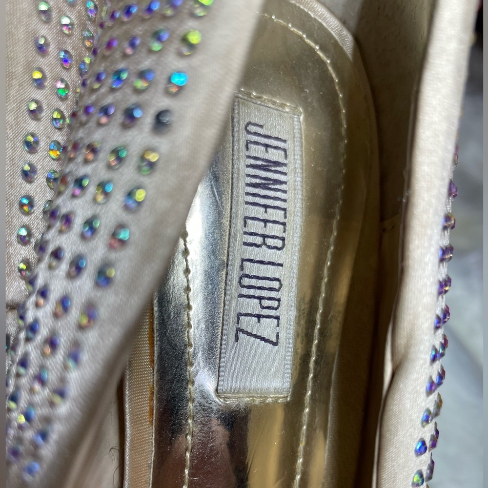 JLO Nude Rhinestone Heels - Picture 4 of 6